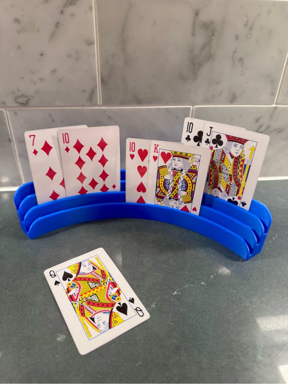 Blue Card Holder Rack for Tabletop Games
